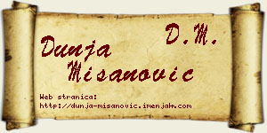 Dunja Mišanović vizit kartica